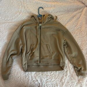 American eagle brown zip up hoodie